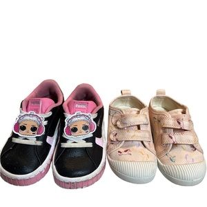 Two pairs of toddler size 7 shoes